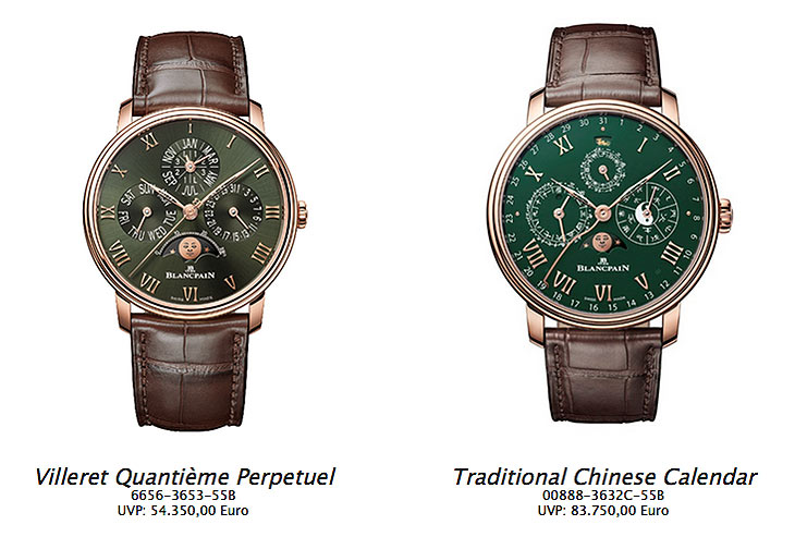 Die beiden am 29.02.2029 in der BLANCPAIN Boutique München präsentierten Uhrmodelle